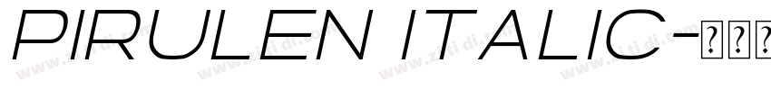 Pirulen Italic字体转换